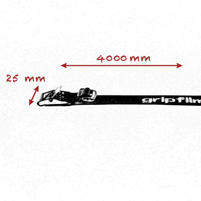 25mm - 4m LENGTH BLACK STRAP - Grip Support Store