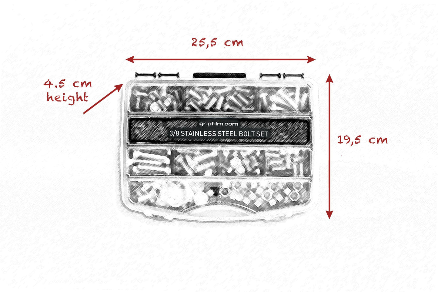 3/8 STAINLESS STEEL BOLT SET - Grip Support Store